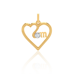 Heart in Heart Mom Pendant