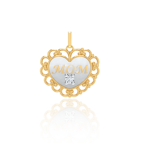 Unique Heart Mom Pendant