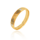 Finger print Wedding Band