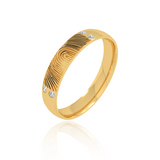 Finger print Wedding Band