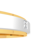 Dual Tone Wedding Band