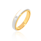 Dual Tone Wedding Band