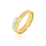 Dual Tone Wedding Band