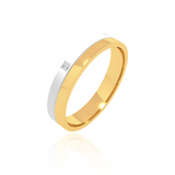 Dual Tone Wedding Band