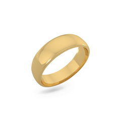 Classic wedding band - High dome (6mm)