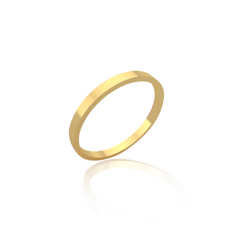 Classic wedding band - Flat (2 mm)