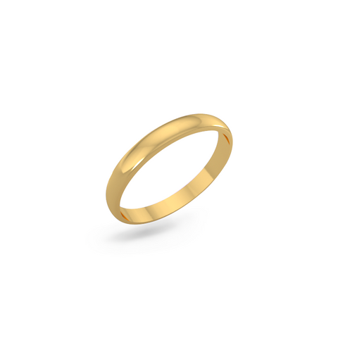 Classic wedding band - High dome (2.5 mm)