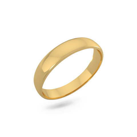 Classic wedding band - High dome (4mm)