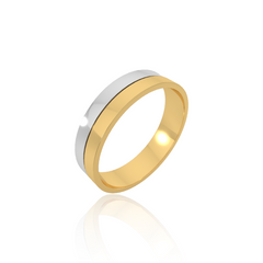 Dual Tone Wedding Band