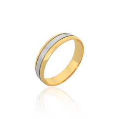 Dual Tone Wedding Band