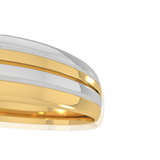 Dual Tone Wedding Band